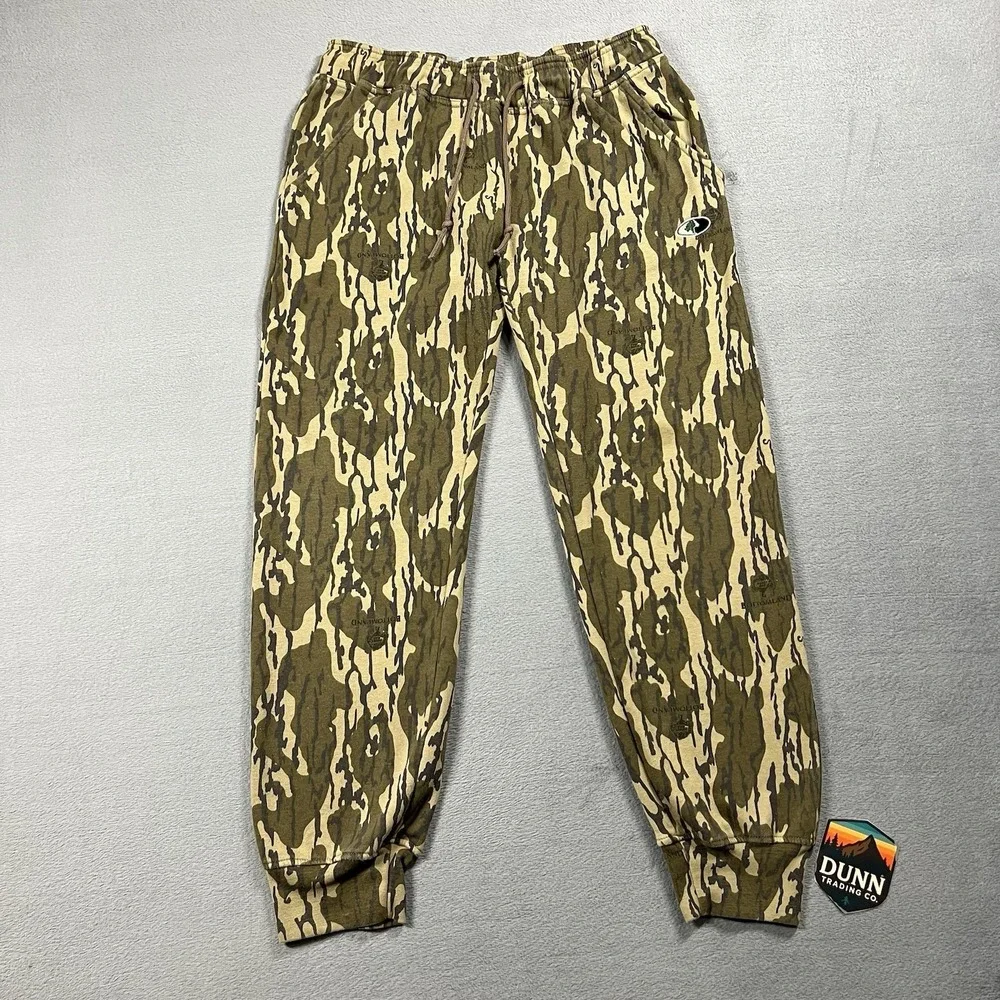 Mossy Oak Sweatpants Mens M Green Brown Cotton Mill Vintage Joggers Pockets